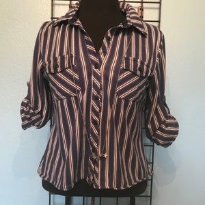 Eden & Olivia navy & white soft top